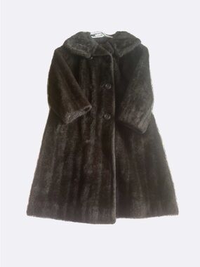 Woman’s' Dark Brown Faux Fur A-Line Coat